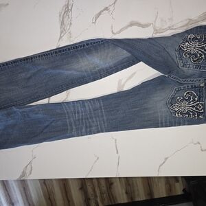 Miss Me Blue Embellished Boot Cut Jeans